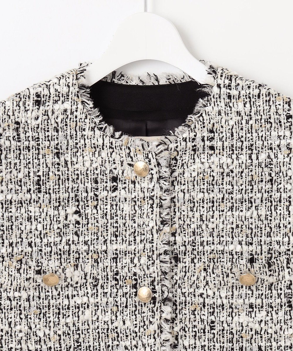 自由区 ラメキャンディーツイード ジレ 