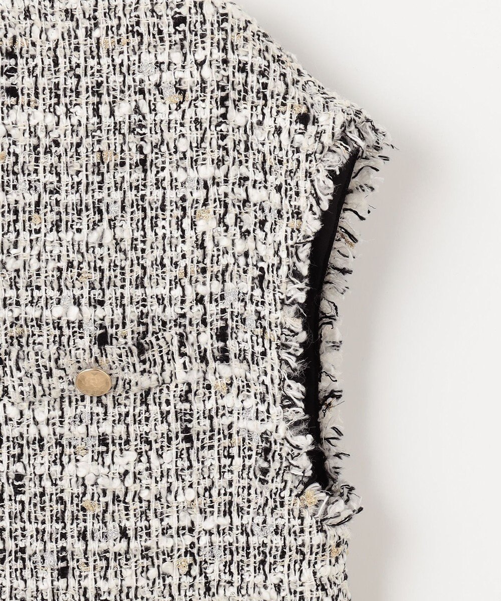 自由区 ラメキャンディーツイード ジレ 