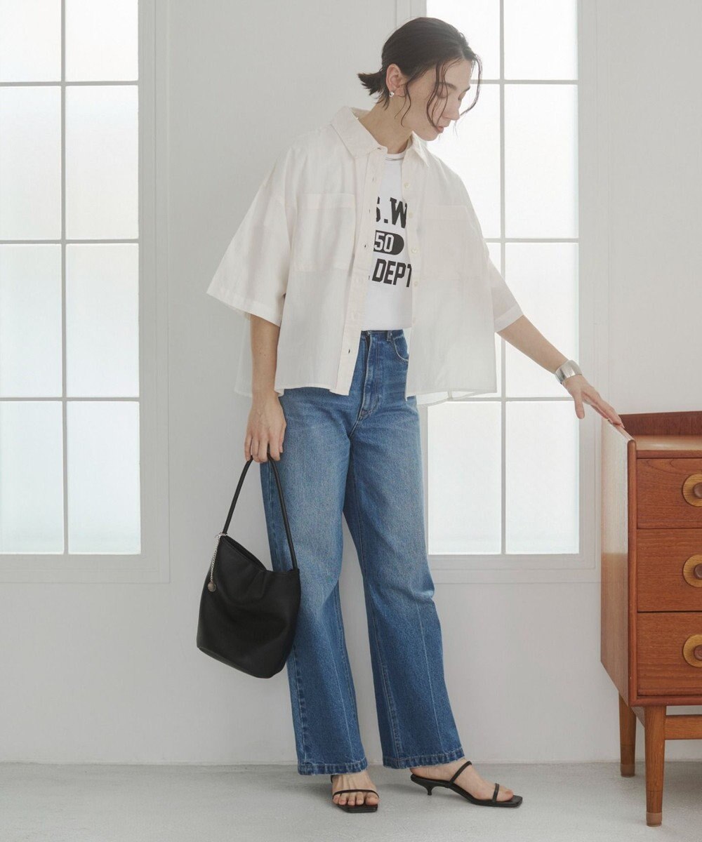 WEGO 【ANGIE VINTAGE】キャンブリックボイルオーバー半袖シャツ 