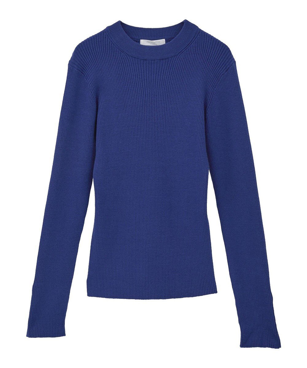 Green Parks もちやわ袖口釦リブニットプルオーバー 