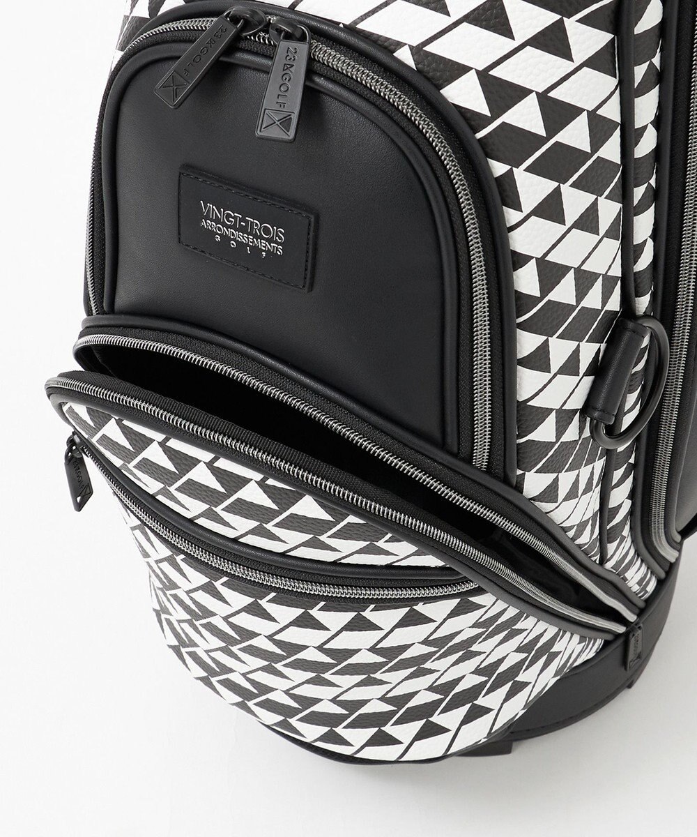 23区GOLF 【UNISEX】フラッグ総柄キャディバッグ　他と被らないデザイン 