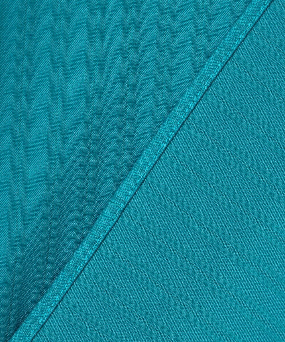 自由区 L 【洗える】ストレッチシャーティング 5分袖 フレアスリーブブラウス 