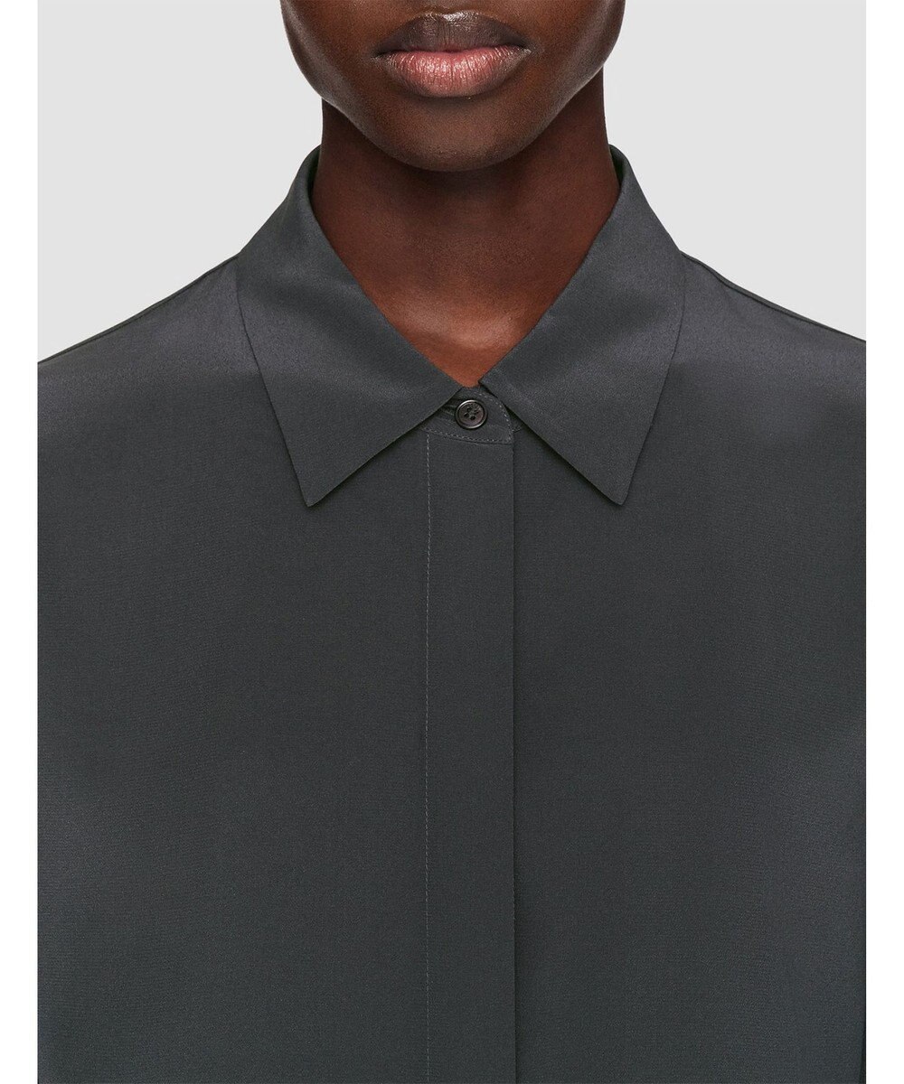 JOSEPH クレープ  ド  ソワ　レギュラーカラーシャツ 