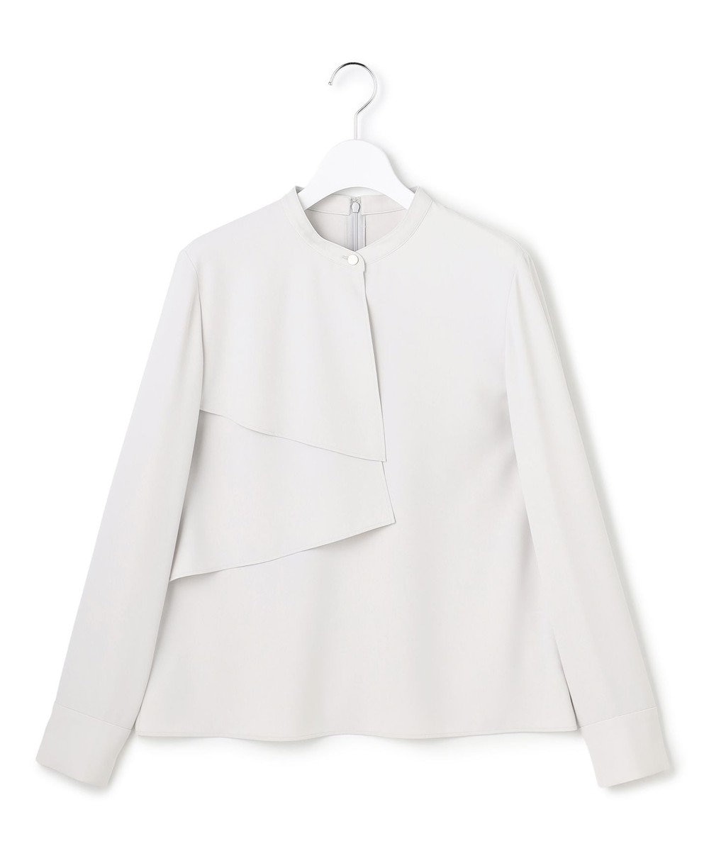 ICB ストレッチジョーゼット ラッフルディテール ブラウス 