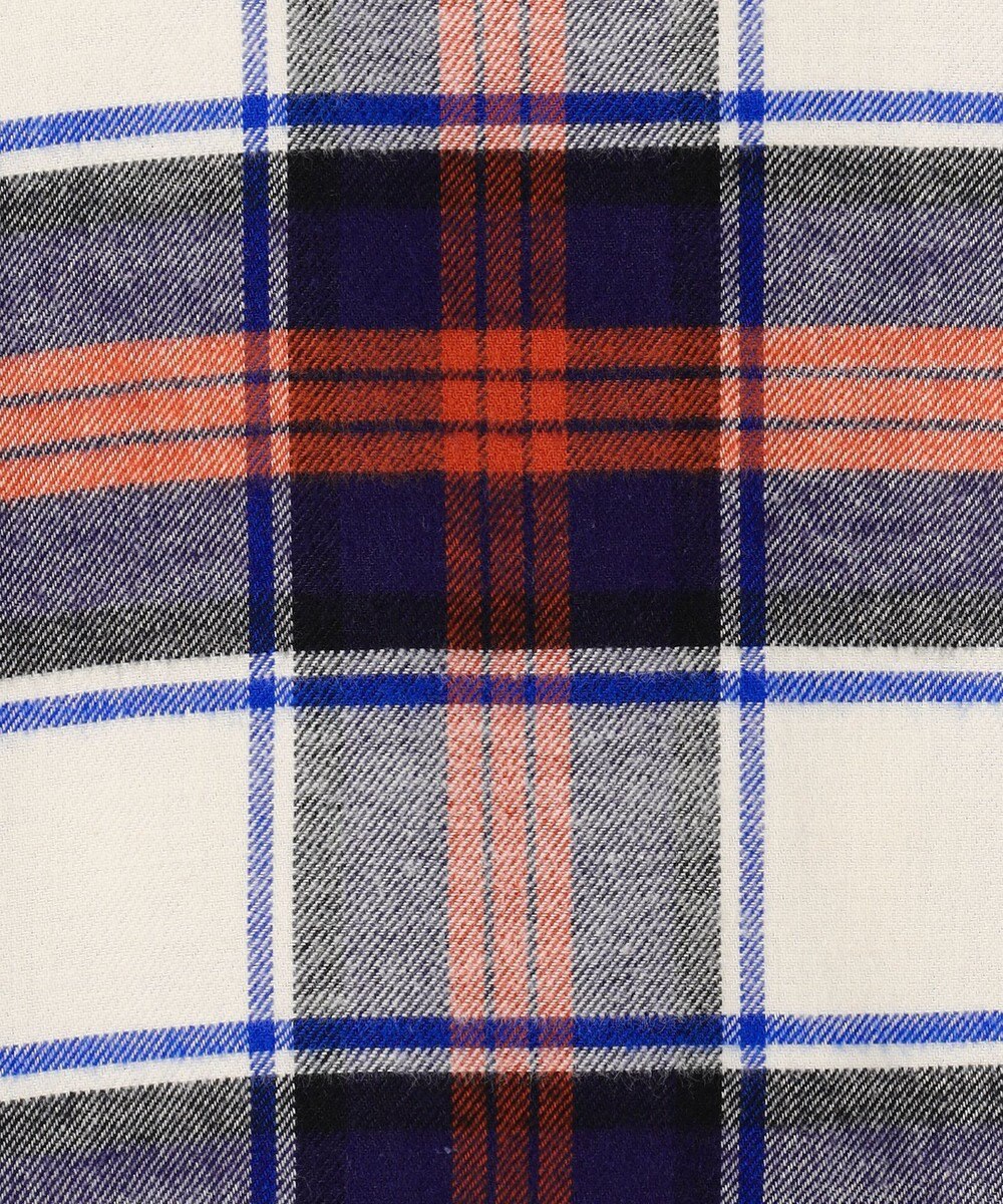 J.PRESS LADIES コットン起毛タータンチェック ショート丈 シャツ ブラウス 