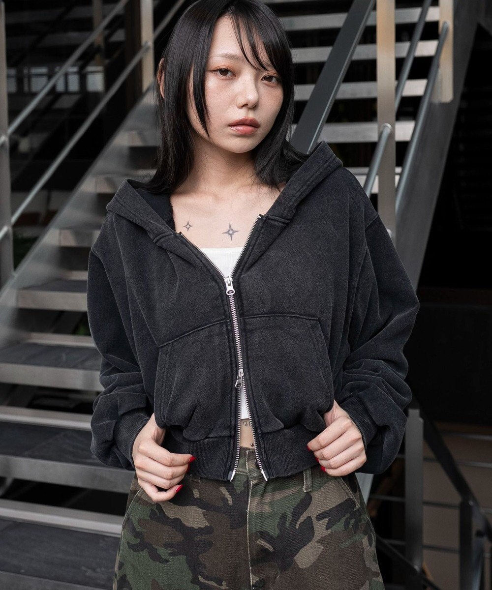 WEGO ショートZIPパーカー 