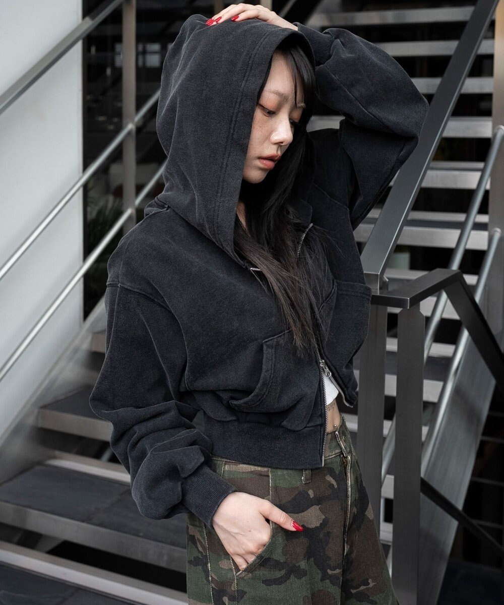 WEGO ショートZIPパーカー 