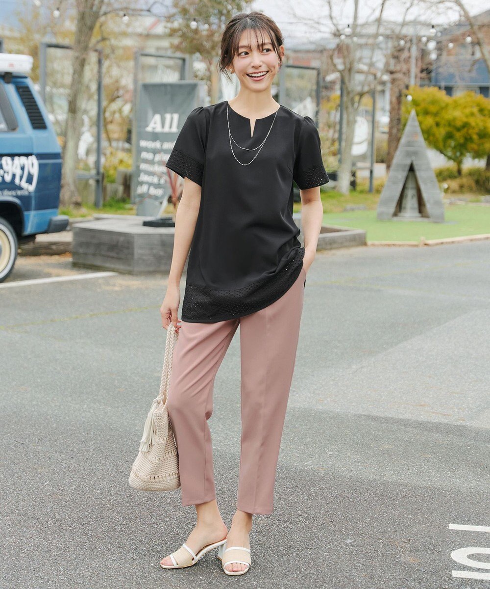 Tiaclasse 【おのののかさん着用】とろみカラーテーパードパンツ 