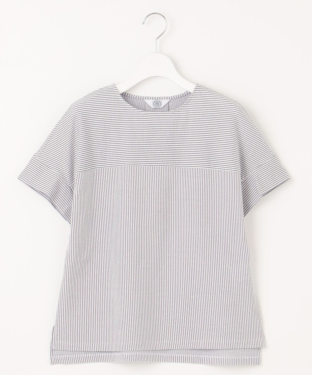 J.PRESS LADIES L 【WEB限定カラーあり・抗菌消臭・吸水速乾】サッカージャージー フレンチスリーブ カットソー 