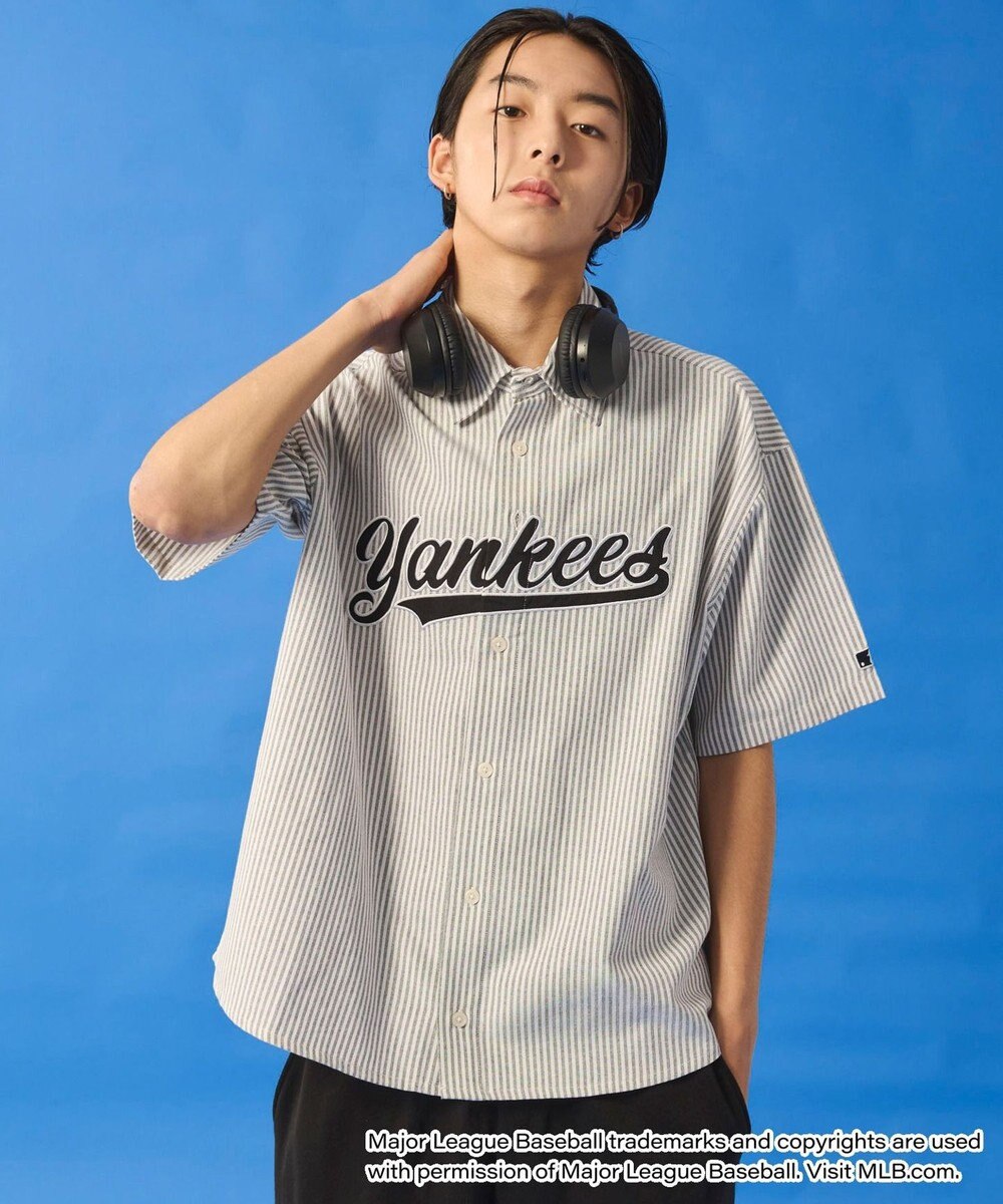 WEGO 【ユニセックス着用ITEM】別注MLBストライプグラフィックシャツ（SS） 