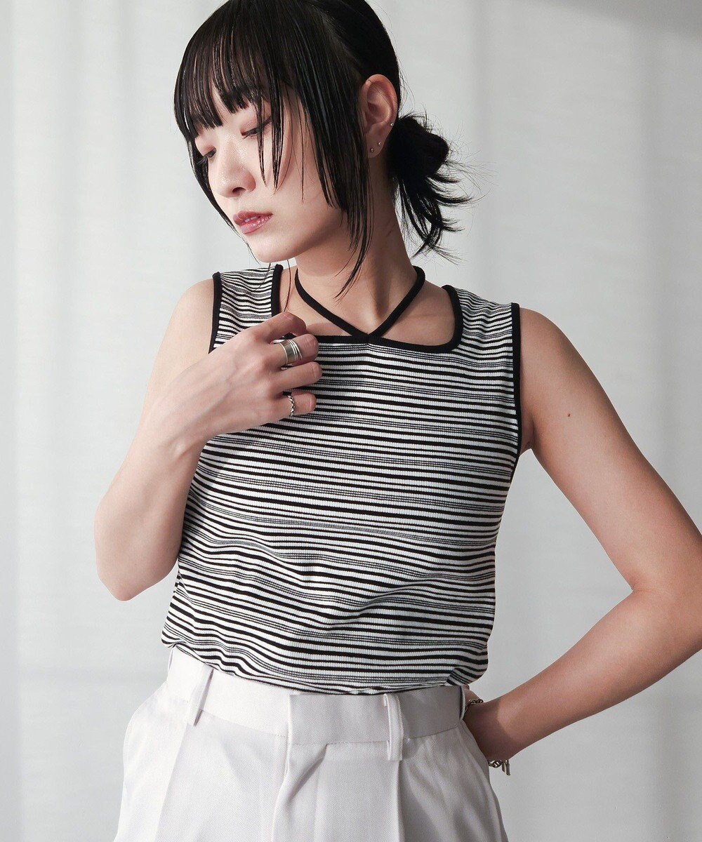 Green Parks チョーカー付きタンクトップ 