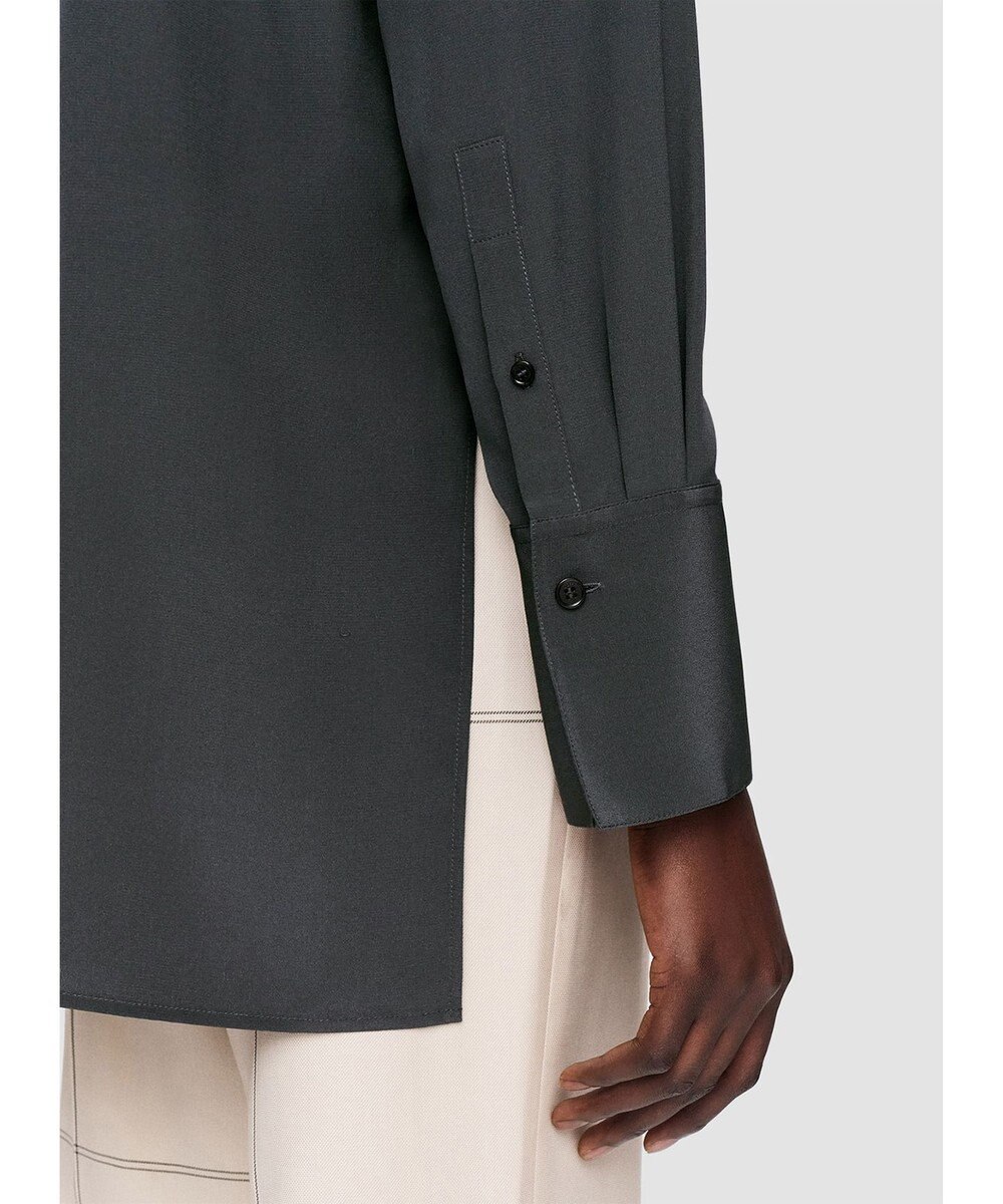 JOSEPH クレープ  ド  ソワ　レギュラーカラーシャツ 