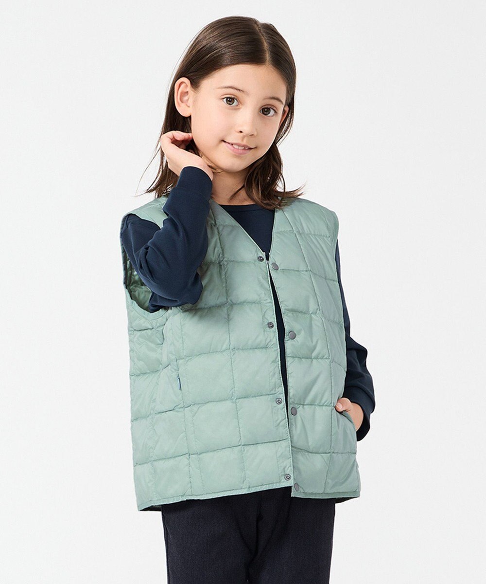 UNFILO 【120-150cm】TAION Vネック ダウンベスト(UNISEX) 