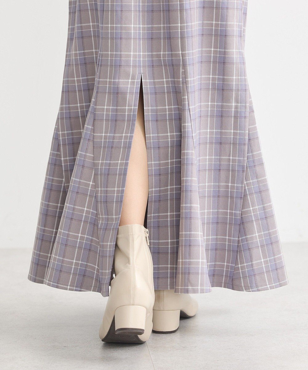 earth music&ecology サイドリブバックレースアップスカート 