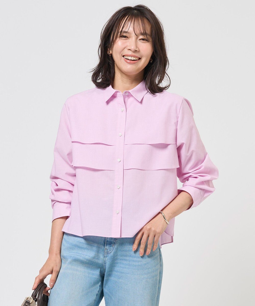 J.PRESS LADIES 【WEB限定カラーあり】COTTON TEX ブラウス 