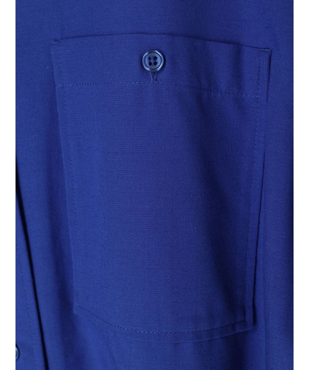 Green Parks 綿麻混開襟ワンピース 