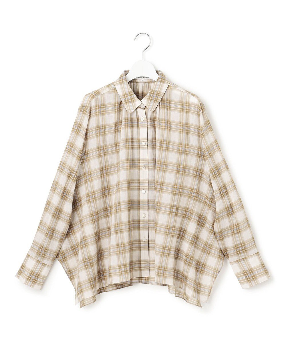 23区 S 【WEB&一部店舗限定】シアーコットン チェック シャツ 