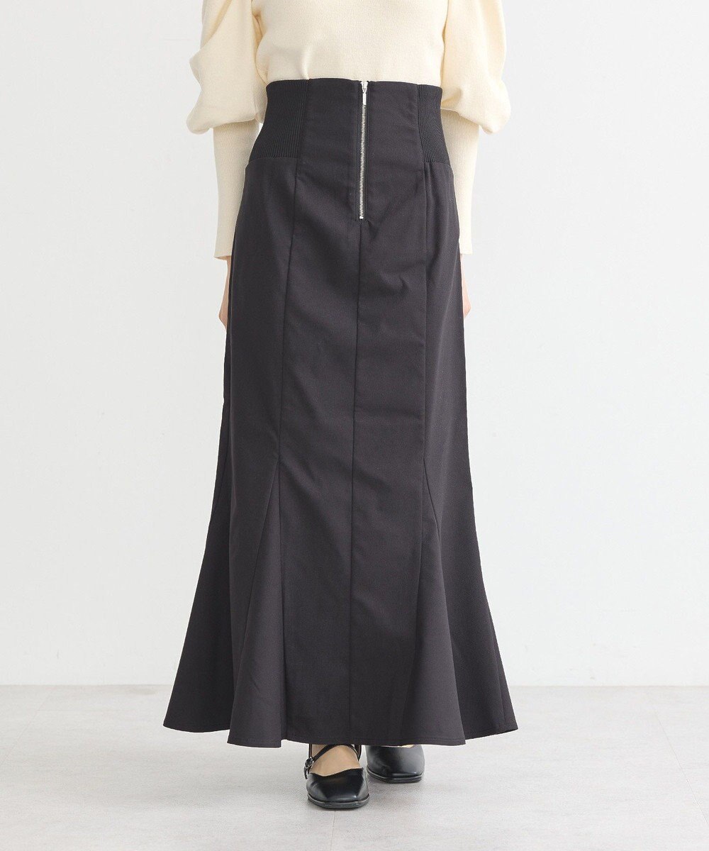 earth music&ecology サイドリブバックレースアップスカート 