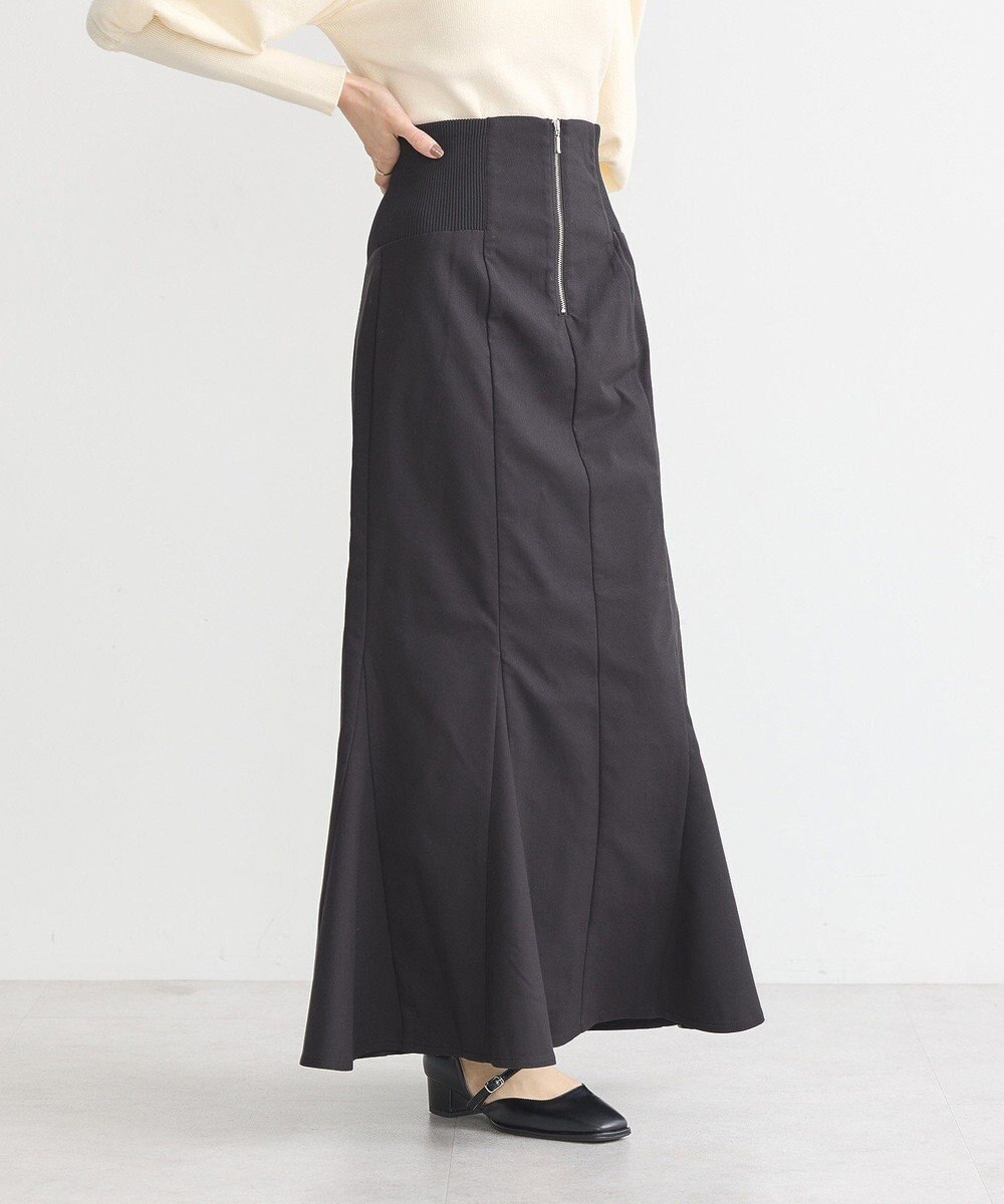 earth music&ecology サイドリブバックレースアップスカート 