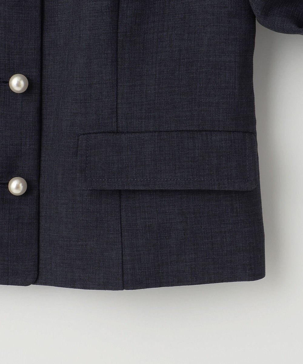 Feroux 【洗える】パールボタンジャケット×スカート セットアップ 