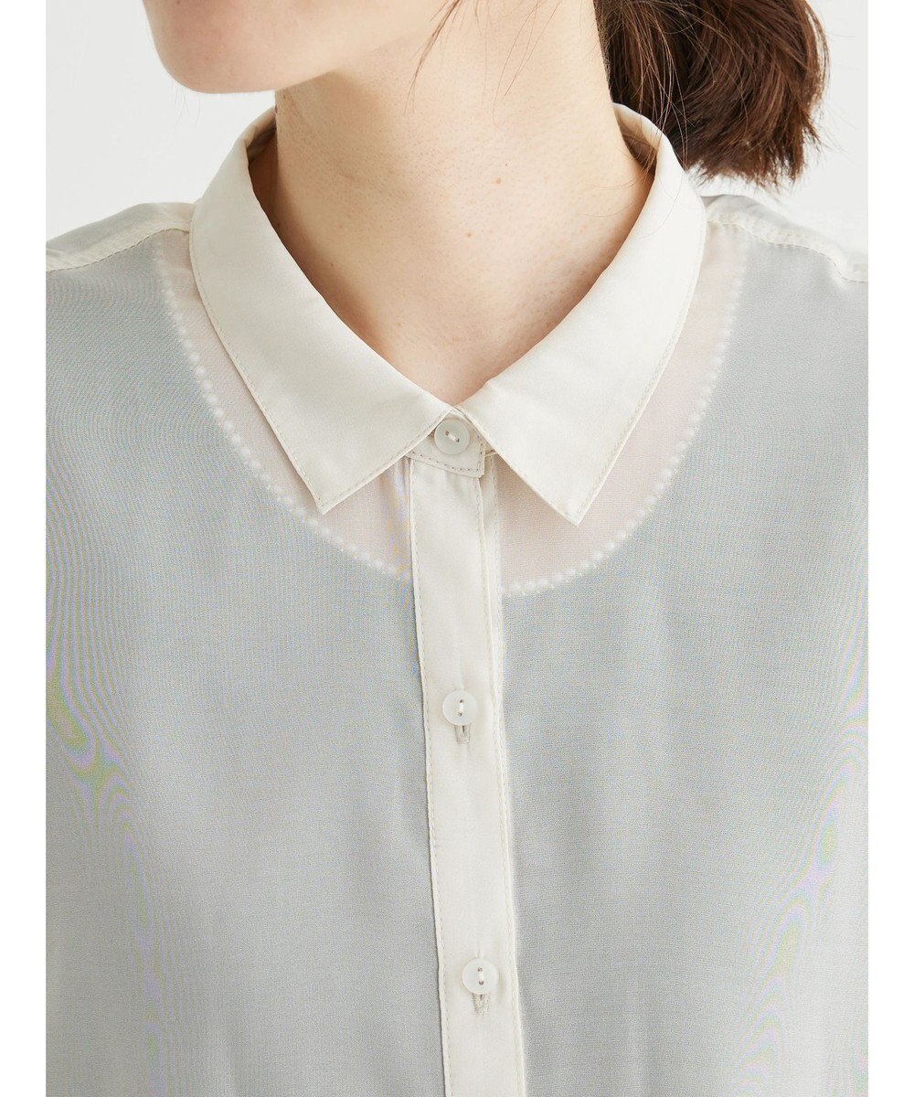 Green Parks ・ＥＬＥＮＣＡＲＥ　ＤＵＥ　ラメシフォンショートシャツ 