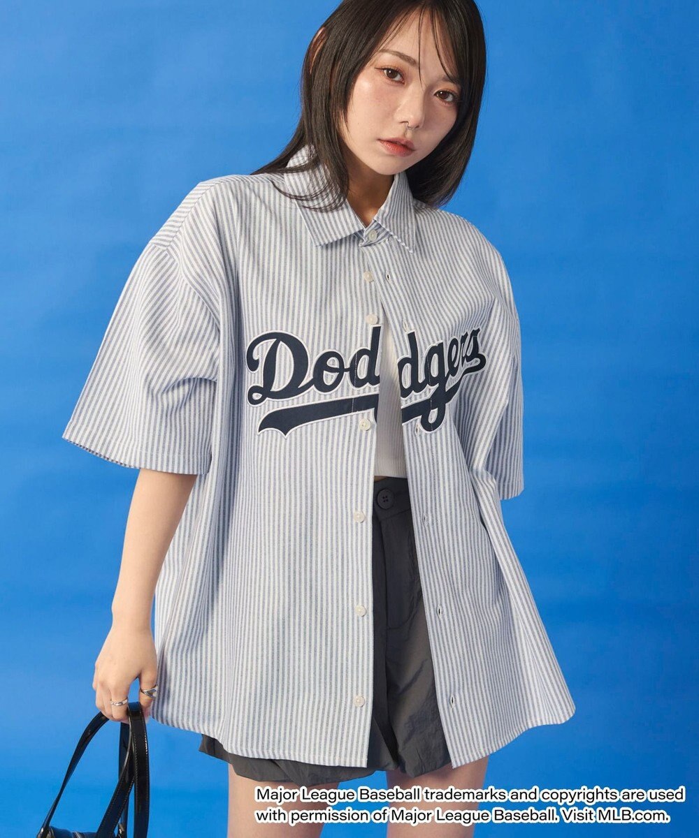 WEGO 【ユニセックス着用ITEM】別注MLBストライプグラフィックシャツ（SS） 