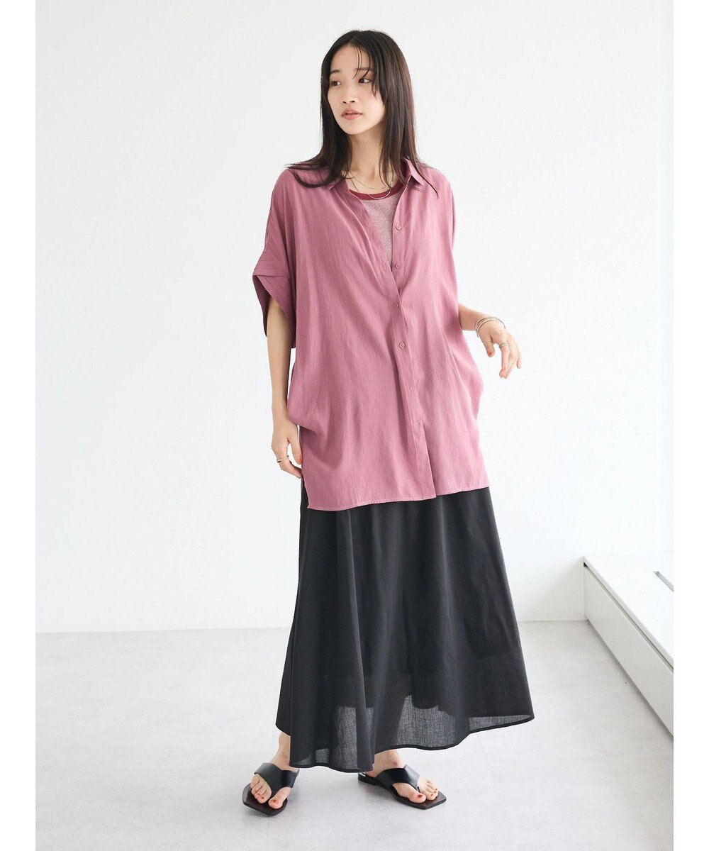 CRAFT STANDARD BOUTIQUE ヴィンテージボイルミルフィーユ襟付きシャツチュニック 