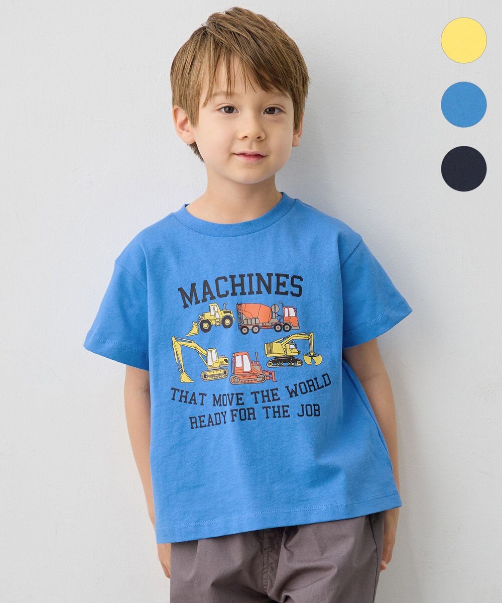 ANY KIDS 【綿100％】はたらく車プリント 半袖Tシャツ 