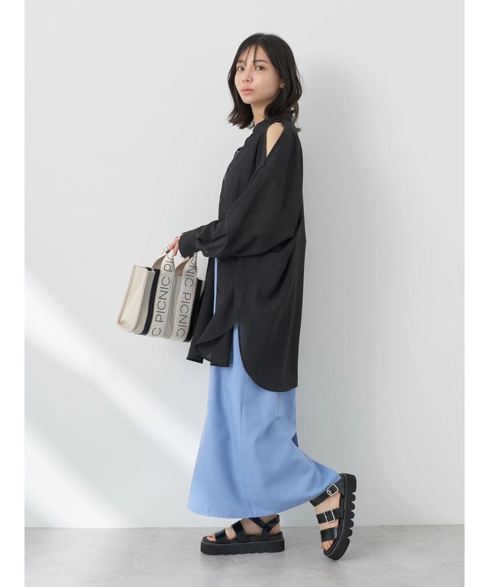 earth music&ecology ショルダースリットシャツ 