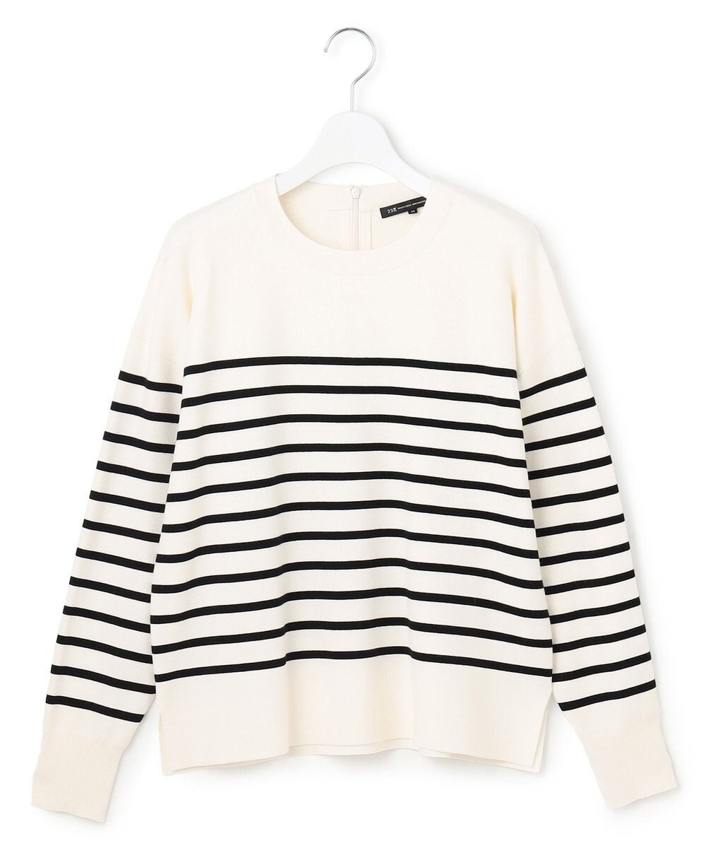 23区 【洗える】ヴィスコースストレッチ ミラノリブ ニット 