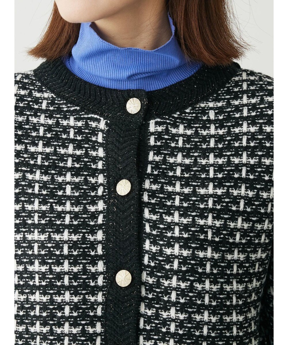 Green Parks ・ｆｕｒｒｙ　ｒａｔｅ　ツィードラメニットカーディガン 