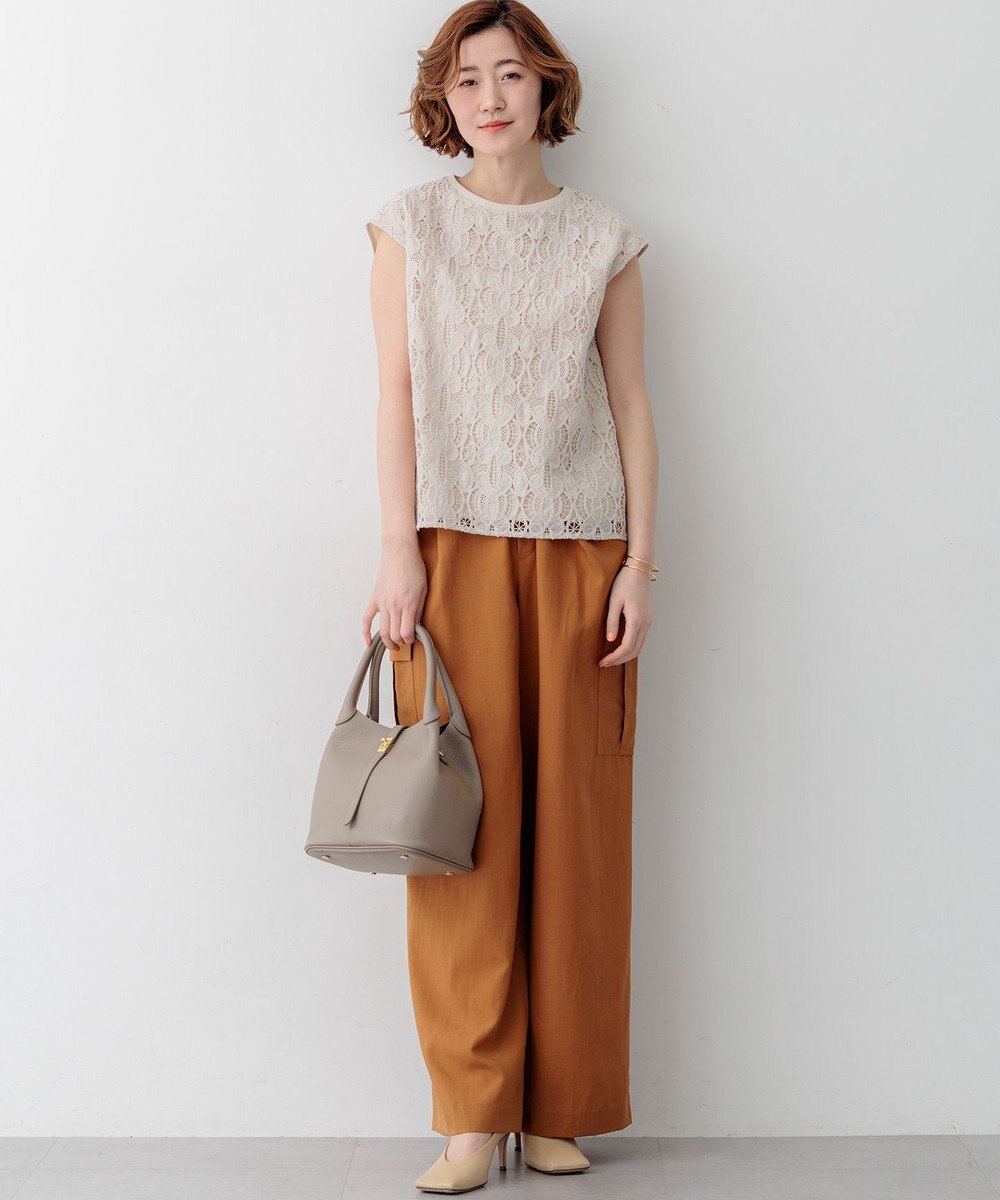 23区 【先行予約】コードエンブロイダリージャージー フレンチスリーブ カットソー 