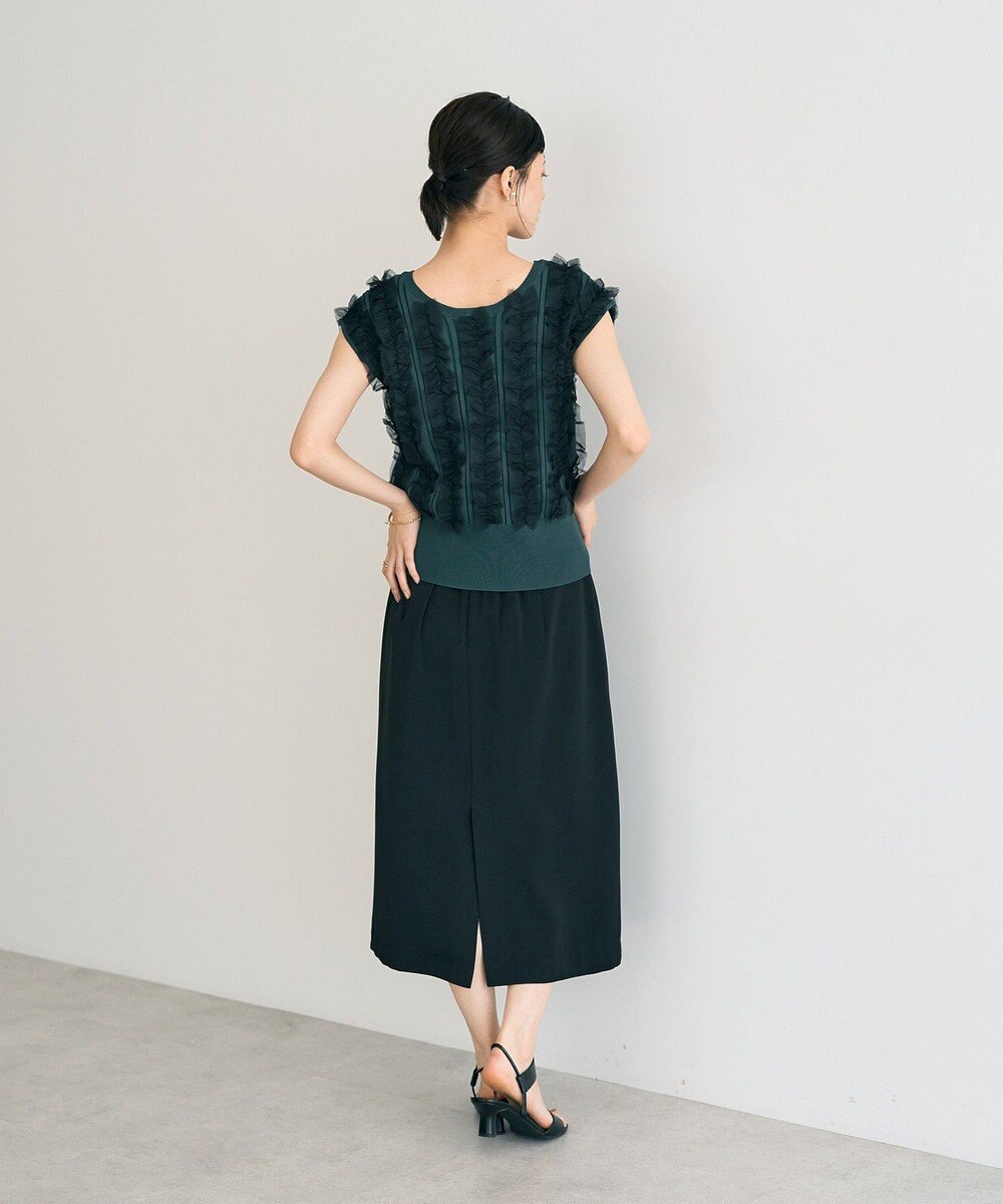 YECCA VECCA 2wayチュールフリルニット 