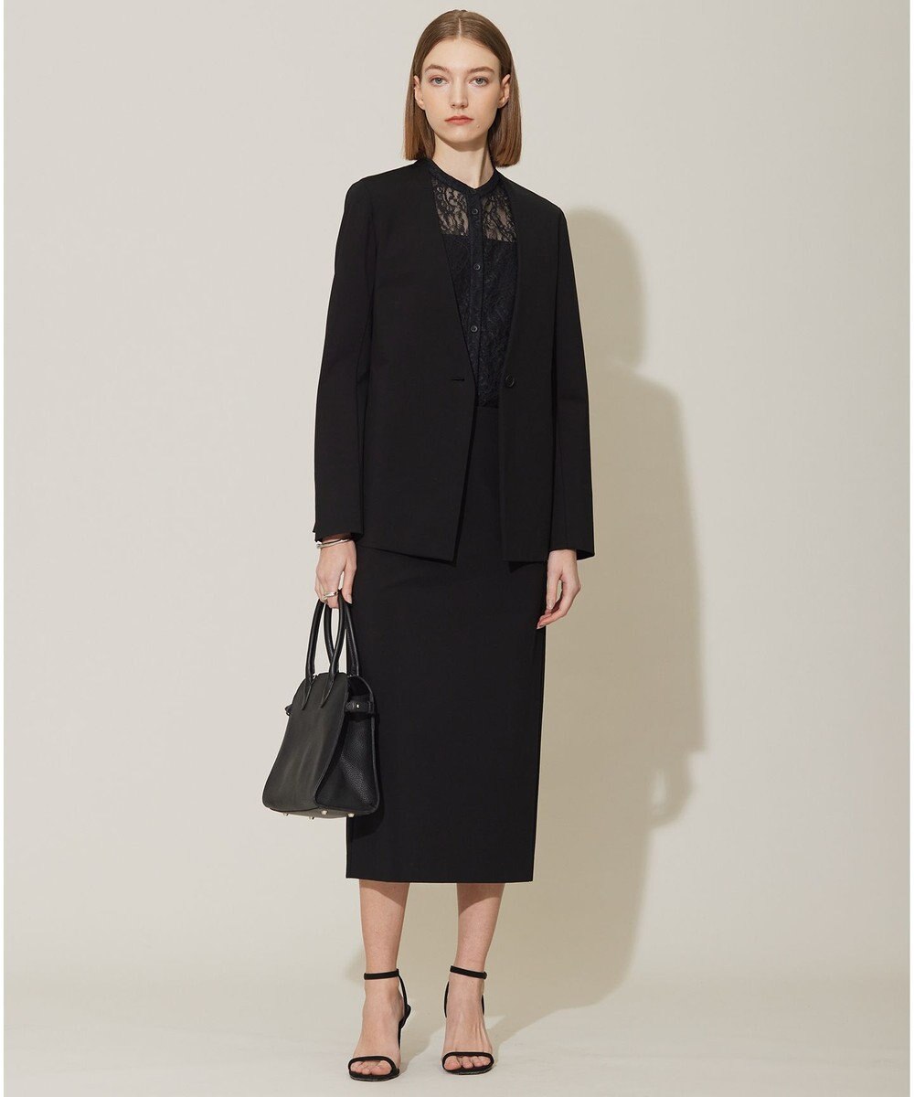 ICB 【洗える】コットンコンプレッシャー ナロースカート 