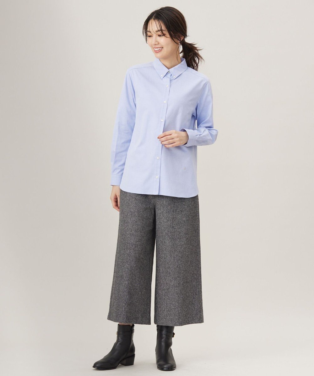 J.PRESS LADIES 【洗える】PINオックス ボタンダウン シャツ 