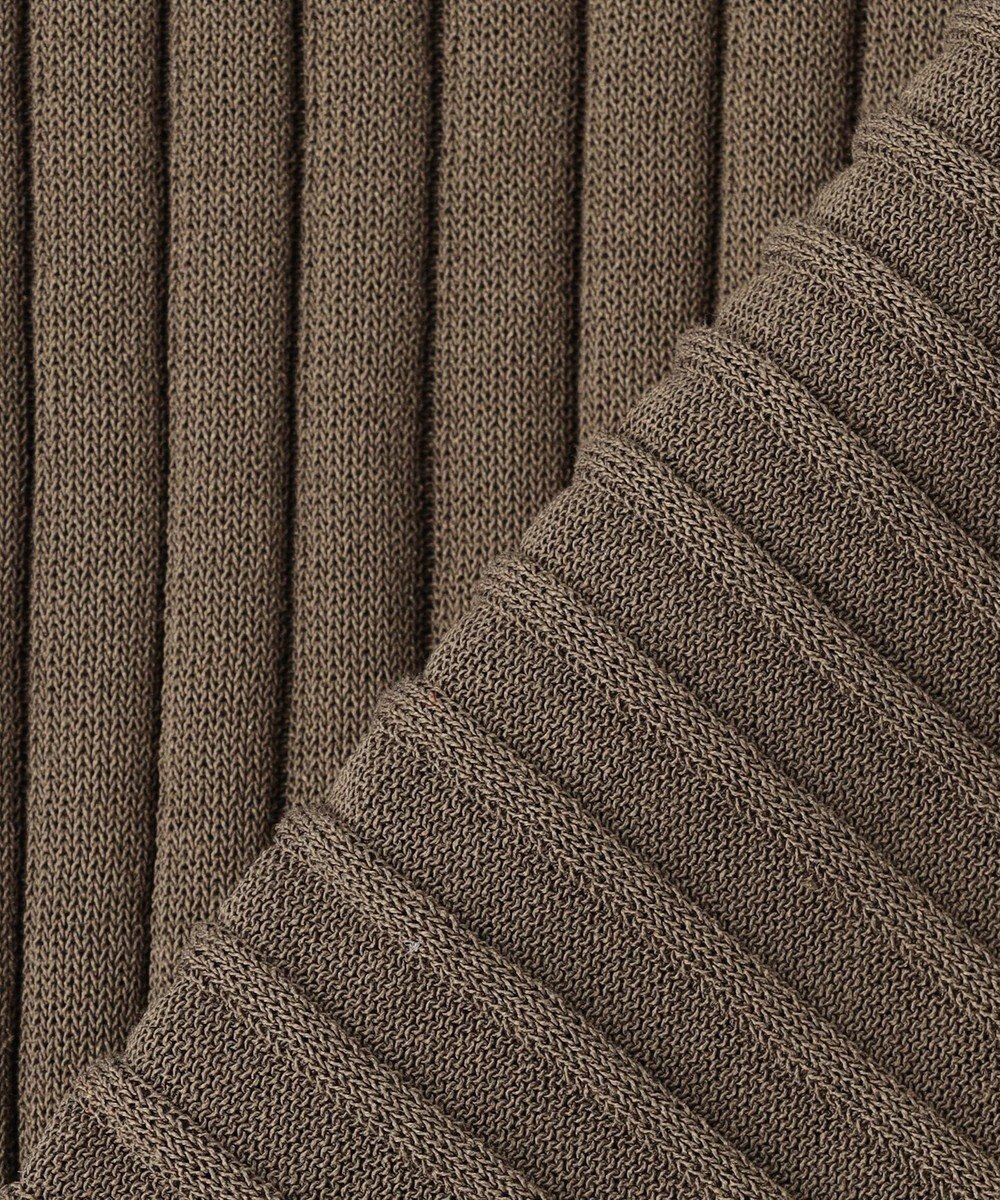 23区 【先行予約】ワイドリブ 五分袖 ポロニット 