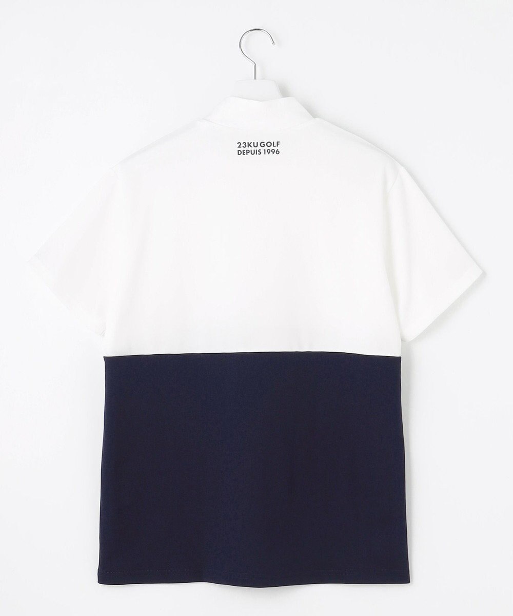 23区GOLF 【MEN】カラーブロック ドライタッチモックネックシャツ 