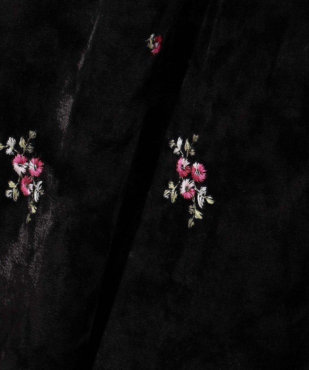 Feroux 刺繍入りベロアキャミソール ワンピース 