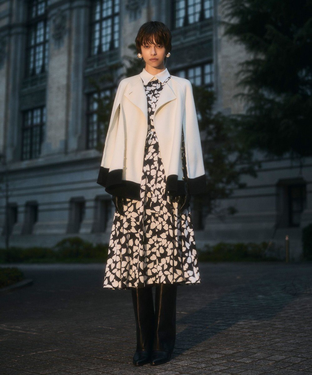 GRACE CONTINENTAL ストール付リバーケープ 