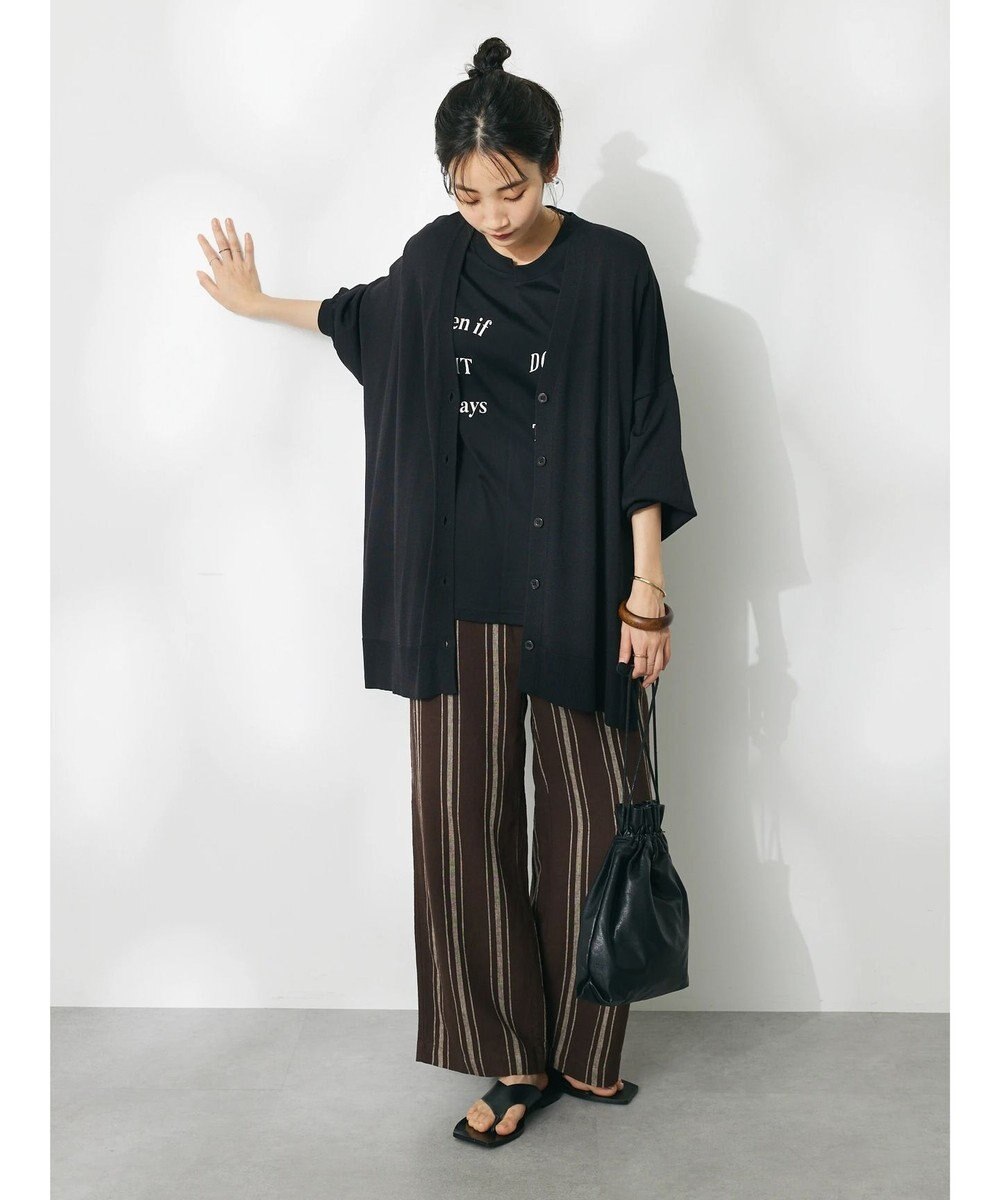 CRAFT STANDARD BOUTIQUE リネンレーヨンストライプイージーパンツ 