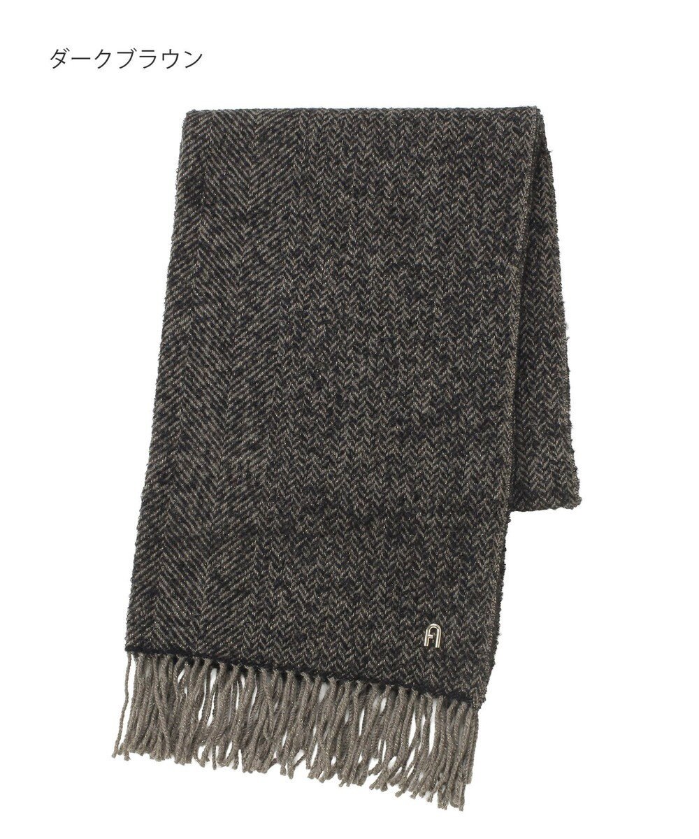 MOONBAT FURLA(フルラ）ループヤーン ツイード調ラメ入り ストール アルパカ混 日本製 