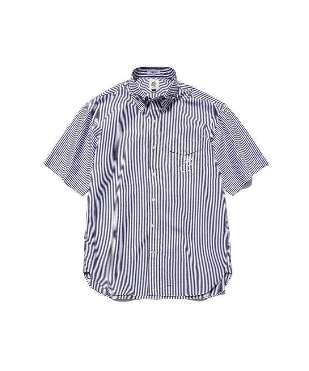 J.PRESS MEN 【AaronChang】【UNISEX】コットンタイプライター ストライプ シャツ / B.D. / Baggy-Fit 