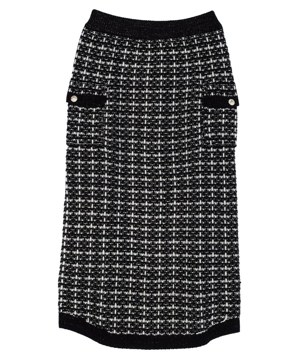 Green Parks ・ｆｕｒｒｙ　ｒａｔｅ　ツィードラメニットスカート 