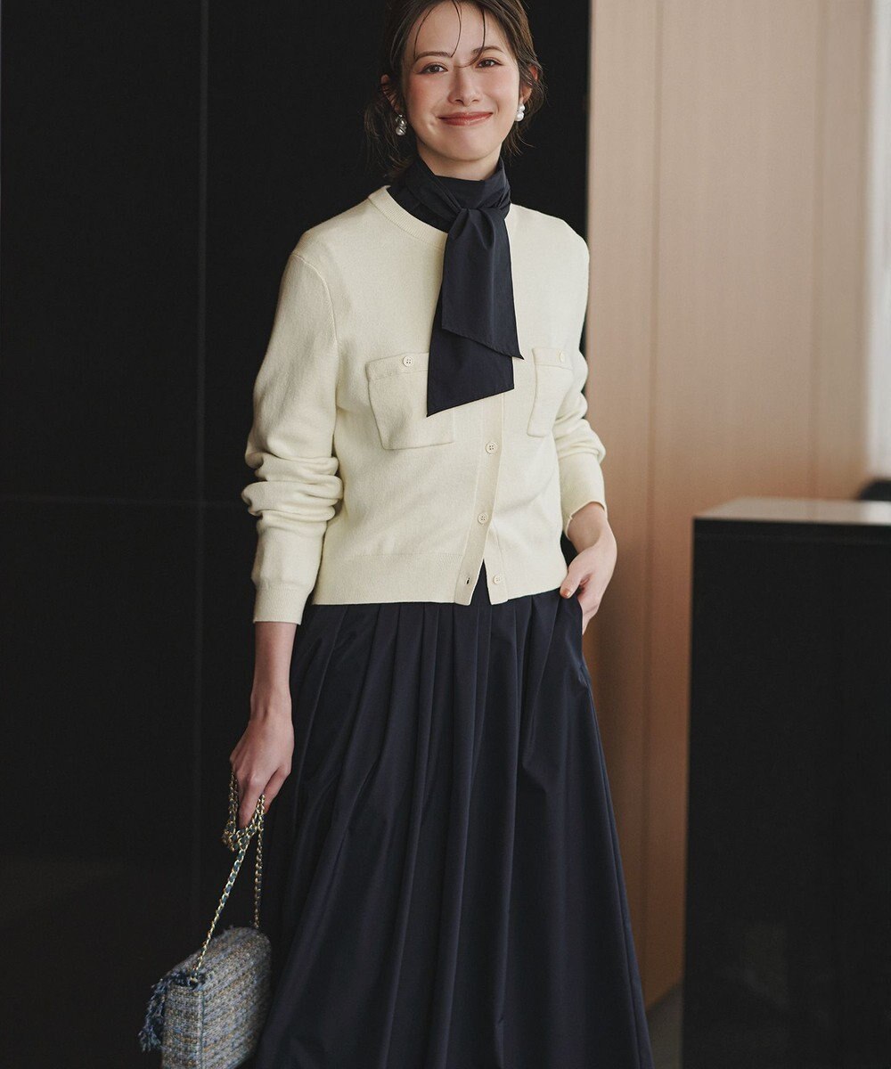 23区 L 【滝沢眞規子さん着用/Oggi掲載】ストレッチライトタイプライター 2WAY ボウタイブラウス 