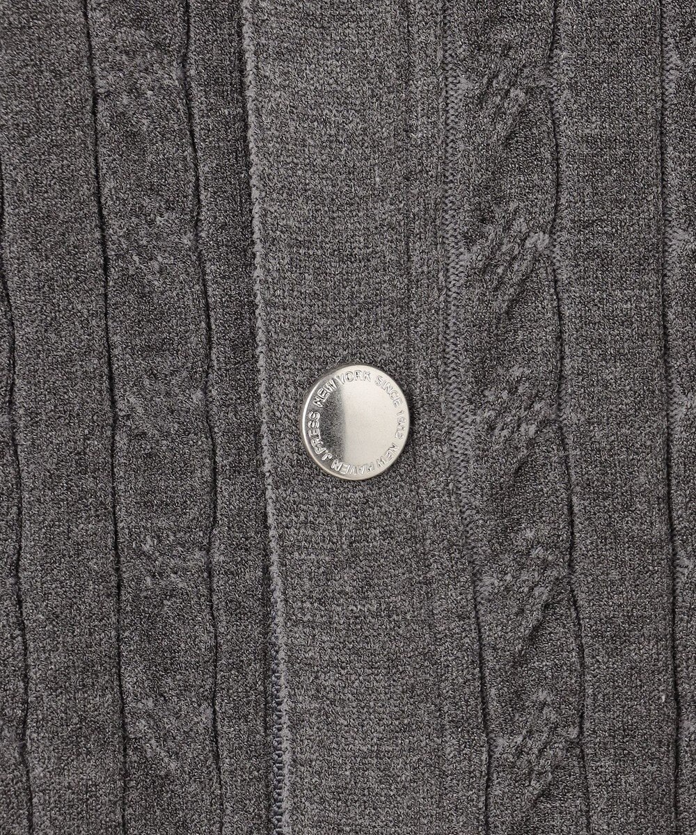 J.PRESS MEN 羽織るだけで整う大人の品格【ストレッチ / イージーケア】【FLEX YARN】ケーブルニット ブルゾンライク カーディガン 