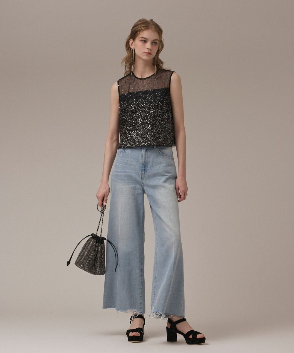 GRACE CONTINENTAL ビーズ刺繍トップ 