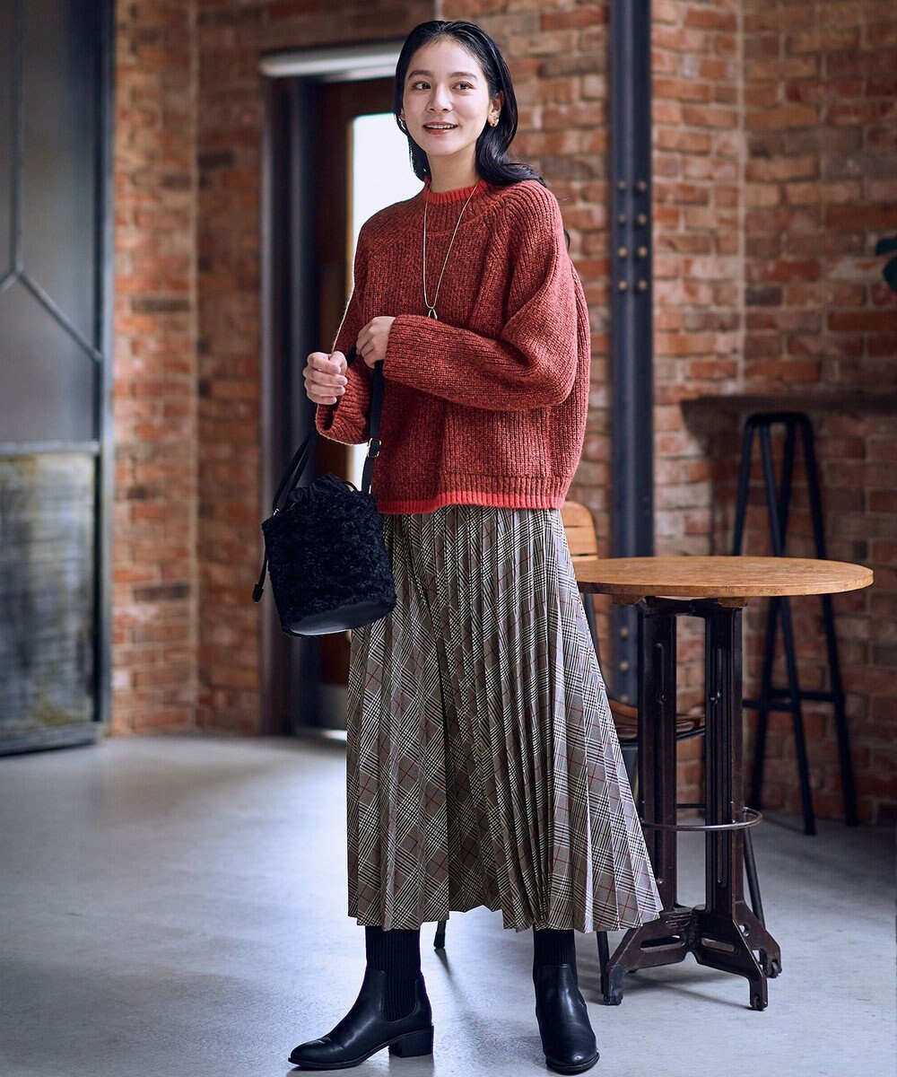 ANY L 【5色展開】バイカラーMIXニット 