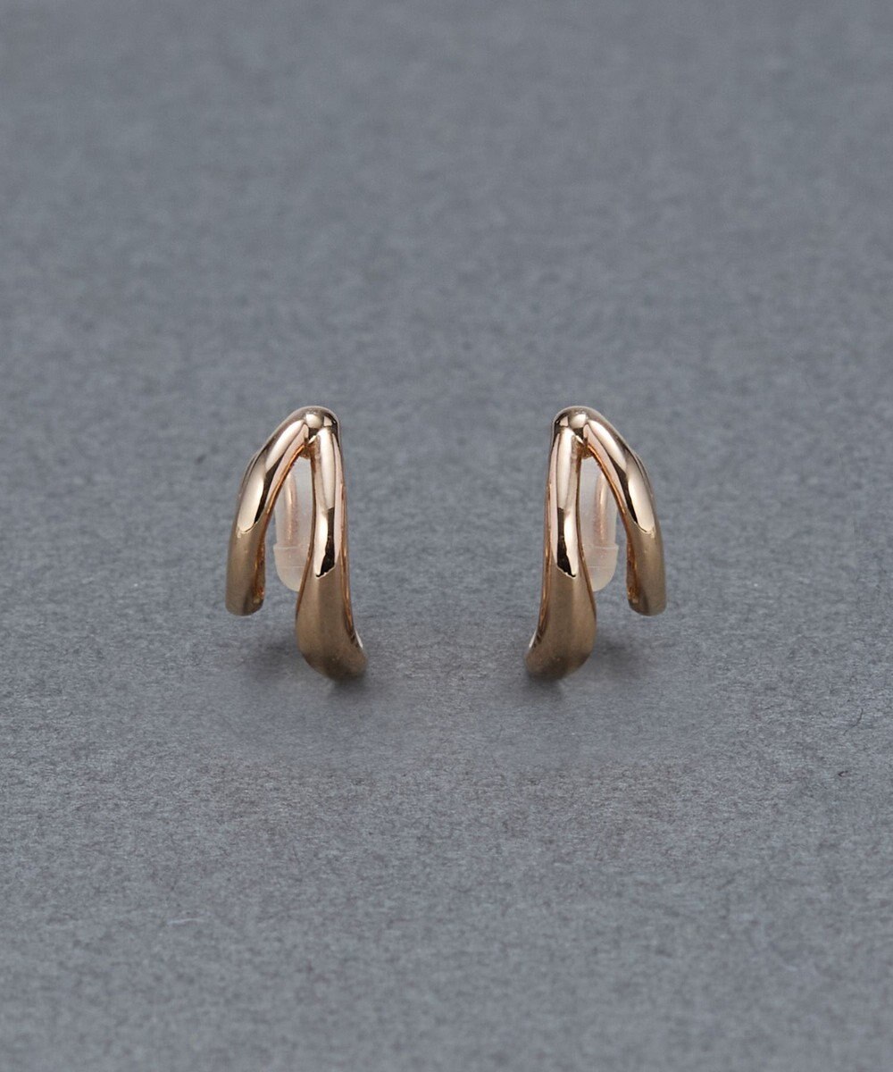 Phoebe 【金属アレルギー対応】【痛くないシリーズ】ダブルフープライトフィットイヤリング ローズゴールド 