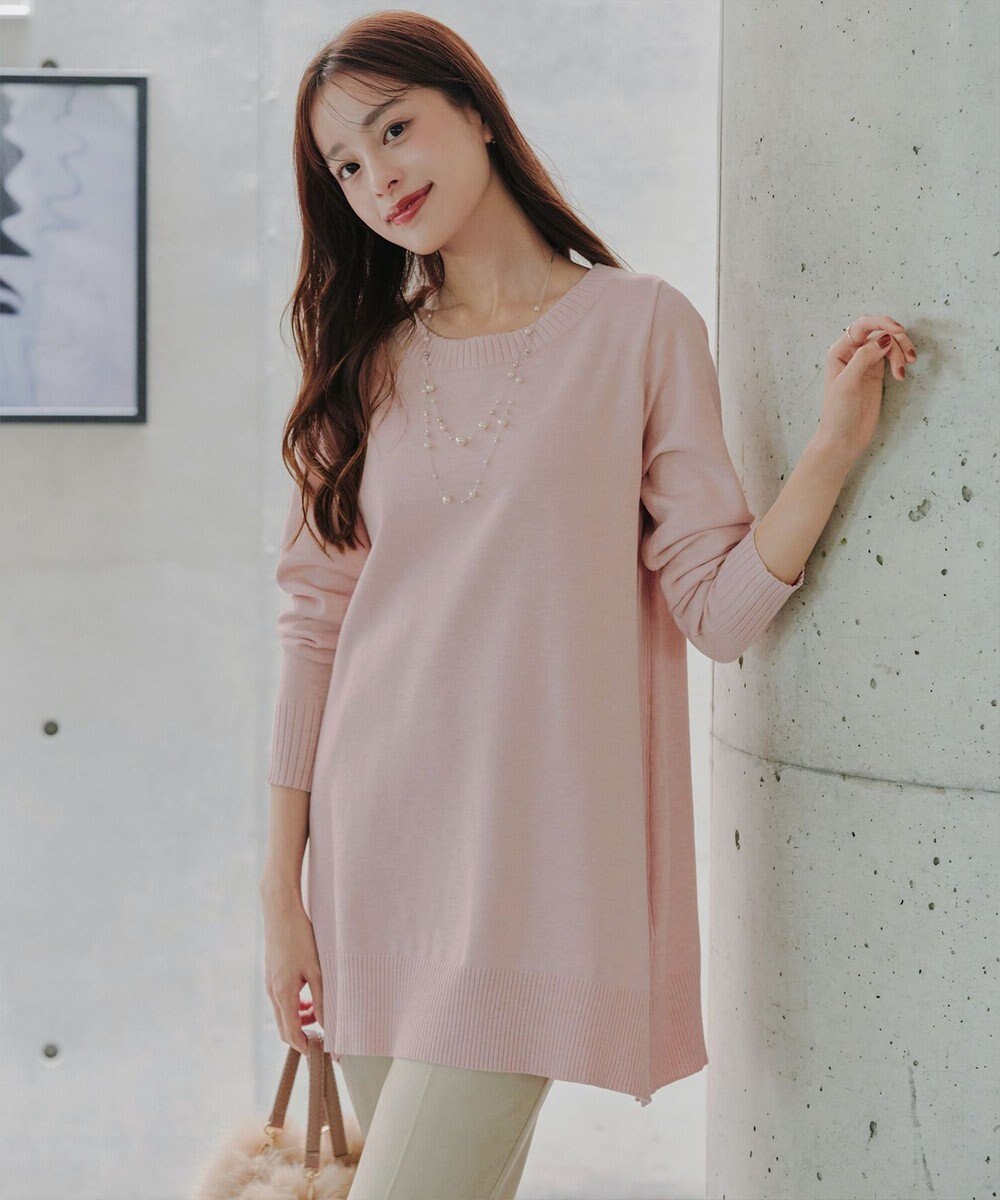 Tiaclasse 【安田美沙子さん着用・選べる2type・洗える】もちニットチュニック 