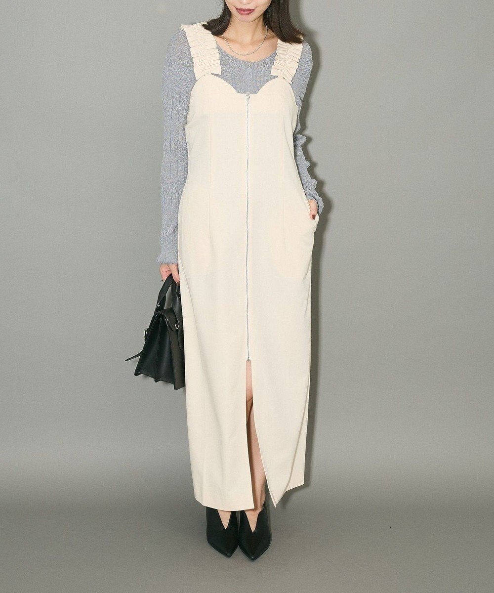 Green Parks フロントジップキャミワンピース 